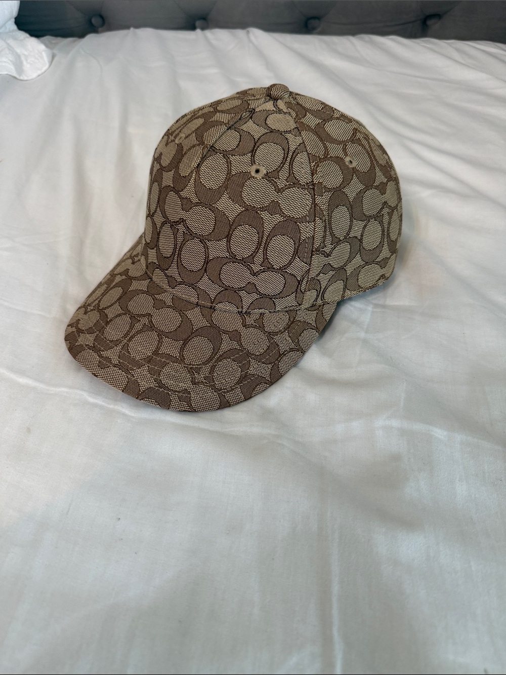 Coach Signature Monogram Baseball Hat in Brown/Tan